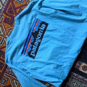 Men's long sleeve Patagonia shirt light blue